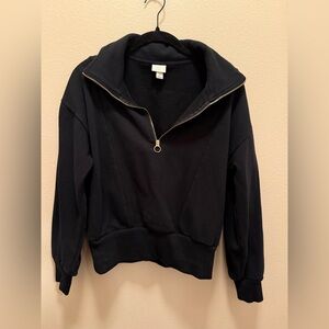 black quarter zip sweatshirt